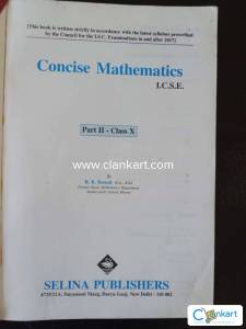 ICSE CLASS 10TH MATHEMATICS BOOK