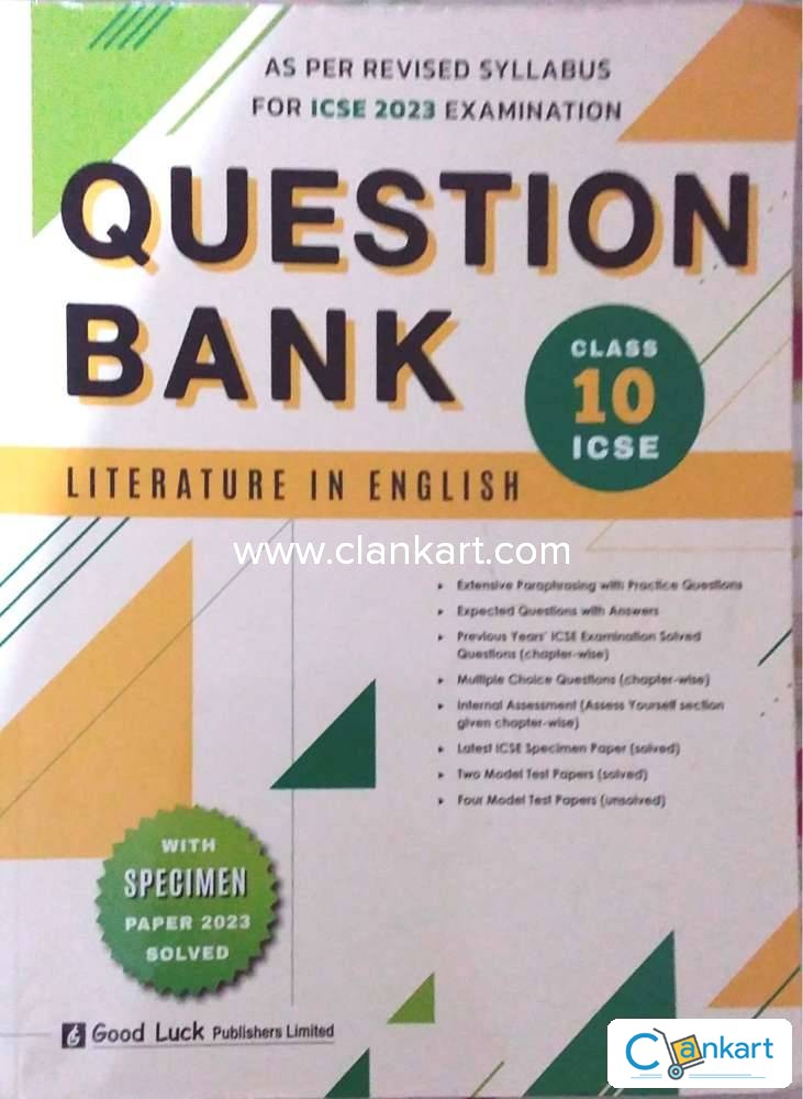 ICSE CLASS 10 ENGLISH LITERATURE QUESTION BANK