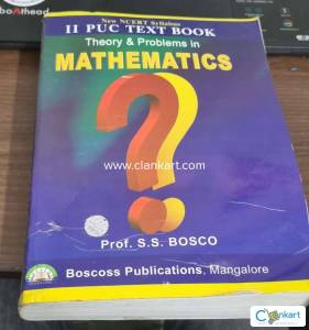II PUC MATHEMATICS TEXT BOOK BY PROF. S.S. BOSCO