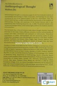 INTRODUCTION TO ANTHROPOLOGICAL THOUGHT MAKHAN JHA
