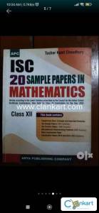 ISC 20 Sample Papers in Mathematics Class XII