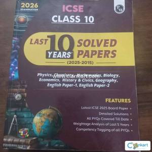 Icse class 10th last 10 years solved papers all subjects 2025-26