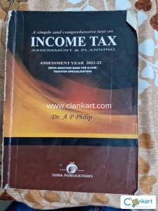 Income Tax Assessment & Planning B.Com Book  AY 2021-22  Dr. A P P