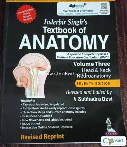 Inderbir Singh text book of anatomy head  neck neuroanatomy