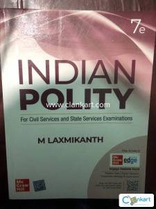 Indian polity by M Lakshmikanth, 7th edition(new, never been used onc)