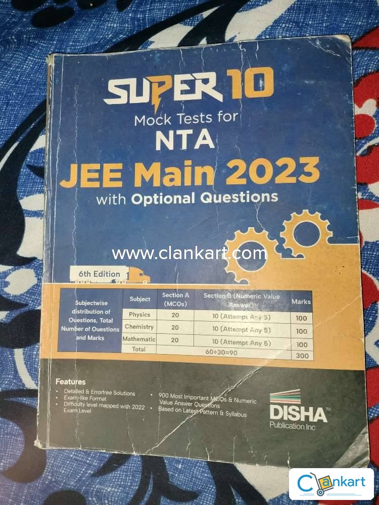 Buy 'Super 10 Mock Tests For NTA JEE Main 2023 With Optional Questions ...