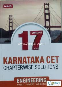 Karnataka CET Chapterwise solutions 17 years papers