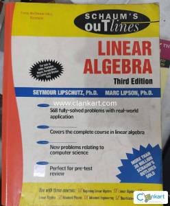 LINEAR ALGEBRA schaum outlines by seymour lipschutz , marc lipson