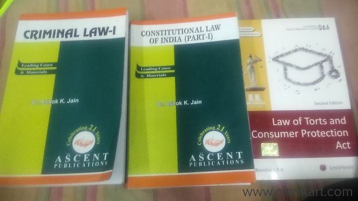 Law books criminal law-1 constitutional law-1 and law of torts
