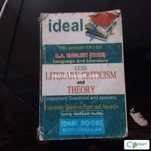Literary criticism and theory question paper and answers