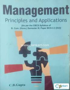MANAGEMENT PRINCIPLE AND APPLICATION BY C.B.GUPTA