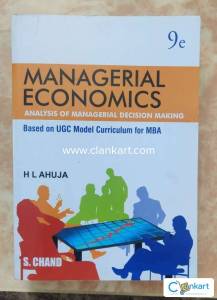 MANAGERIAL ECONOMICS (HL AHUJA / S.CHAND)