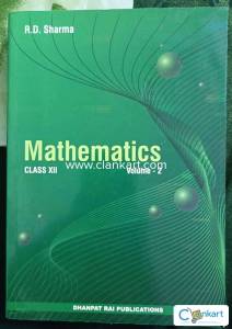 MATHEMATICS BOOK (RD SHARMA) CLASS-12TH