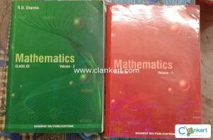MATHS RD SHARMA SET OF CLASS 12TH (VOL 1 AND 2)