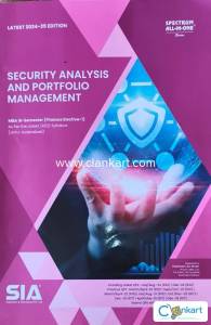 MBA SECURITY ANALYSIS AND PORTFOLIO MANAGEMENT For 3rd Sem JNTU-HYD
