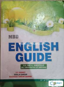 MBD ENGLISH GUIDE BA 2ND YEAR SEMESTER-III