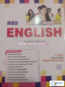 MBD ENGLISH GUIDE BA PART-II,SEMESTER-III