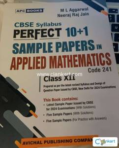 ML Agarwal Applied Mathematics CBSE sample paper Book for Class 12