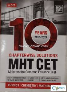 MTG 10 Years MHT CET Chapterwise Previous Solved Questions Papers PYQ