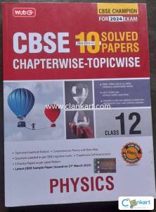 MTG CBSE 10 Years Chapterwise Topicwise Solved Papers Class12 Physics