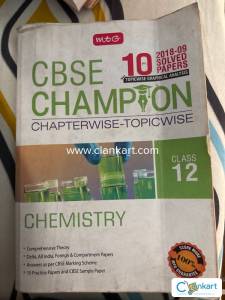 MTG CBSE Champion Chemistry Class 12  Chapterwise/Topicwise (10 Years