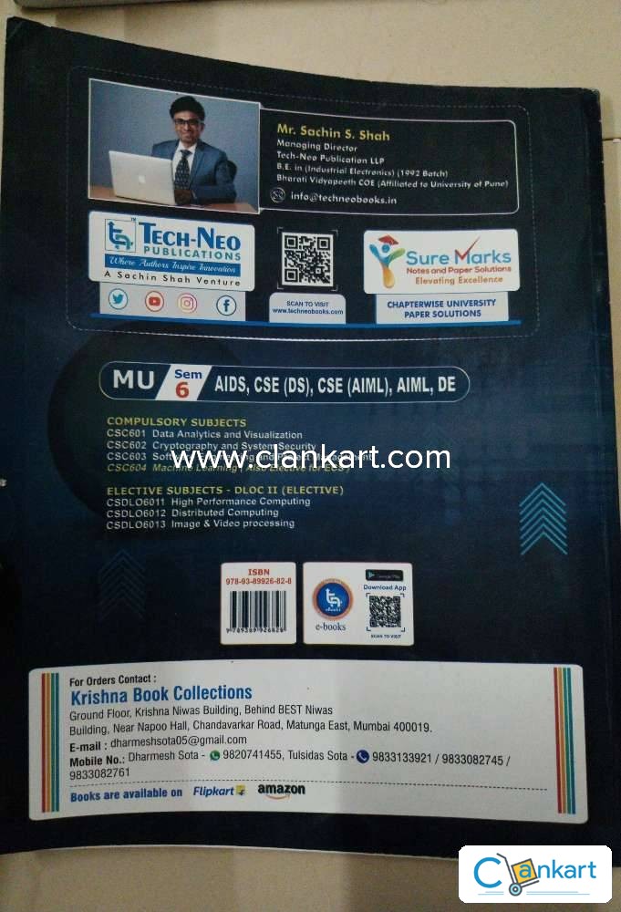 Buy 'Machine Learning Sem 6 Techneo' Book In Excellent Condition At
