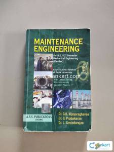 Maintenance Engineering for BE mechanical engineering