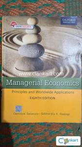 Managerial Economics Author(s) Dominick Salvatore Siddhartha K Rastogi