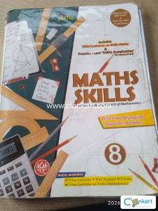Math book class8 wit free olympiad booklet withall main marked in ques