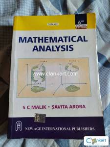 Mathematical Analysis by S C Malik and Savita Arora