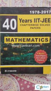 Mathematics 40 years IIT JEE Chapter wise solved papers 1978-2017