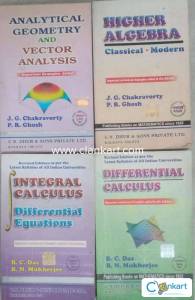 Mathematics Hons and Pass Set of 4 books (Calculus, Algebra, Geometry)