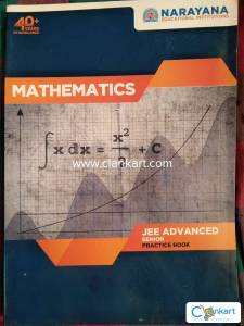 Narayana Mathematics JEE ADVANCED Sr study Practice book