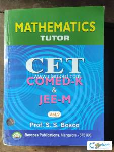 Mathematics Tutor Set of Vol.1 & Vol.2 CET, COMED-K, JEE Boscoss