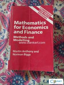 Mathematics for Economics and Finance