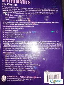 Mathematics for class IX by R.D. Sharma