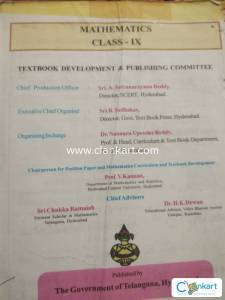 Maths Text book of 9 th class ts