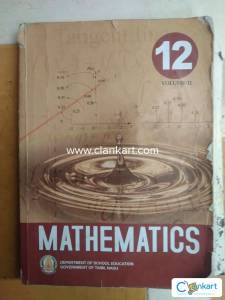 Matric 12th maths book