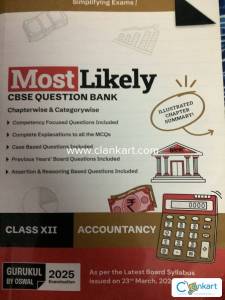 Most Likely CBSE Question Bank Accountancy Class 12 2024-25