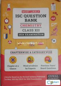 Most likely ISC Question bank Chemistry Class 12 OSWAL Publicatio