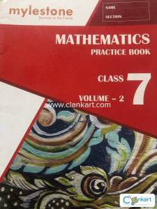 Mylestone class 7 mathematics practice book volume 2