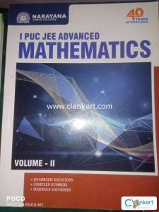 NARAYANA JEE ADVANCE BOOKS  OF BOTH 11TH AND 12TH.