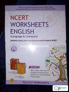 NCERT worksheet English language & literature