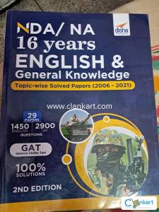 NDA/NA16 years English & General Knowledge Topicwise Solved Papers