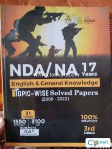 NDA/NA 17 YEARS ENGLISH &GENERAL KNOWLEDGE