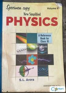 New simplified physics Class 11 volume 1 and 2