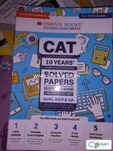OSWAAL CAT 10 years solved papers VARC DILR QA