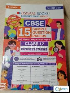 Oswaal CBSE 15 Sample Question Papers Business Studies Class 12