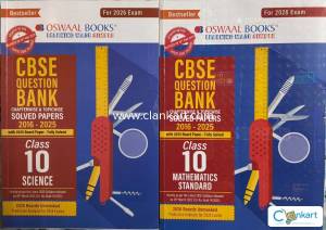 OSWAAL CLASS 10th Question Bank Set (Science and Maths std)