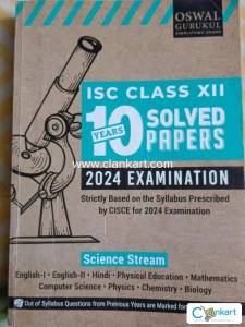 OSWAL GURUKUL ISC CLASS 12TH 10YEARS SOLVED PAPERS